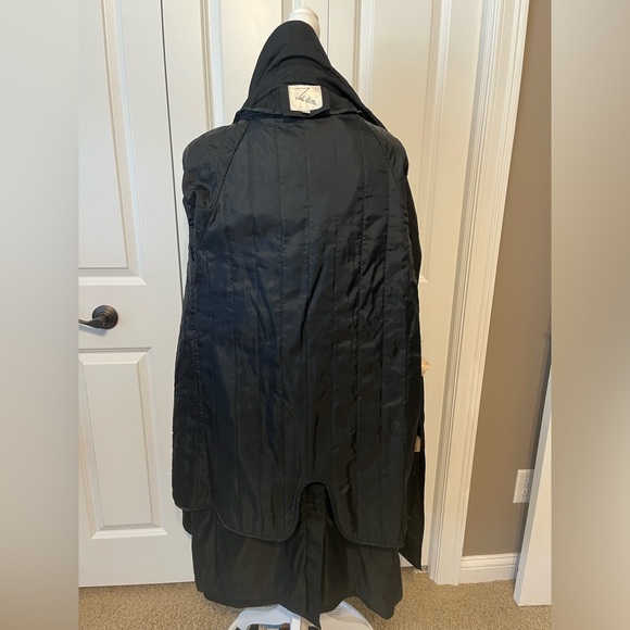 Vintage 70’s 80’s John Weitz Black Lined zip out Rain Trench Coat Sz 8 - Picture 10 of 10